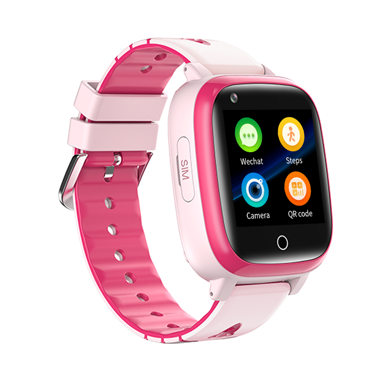 CR-01P Kids Smart Watch Android 8.1 GPS+WIFI Waterproof Pink Color